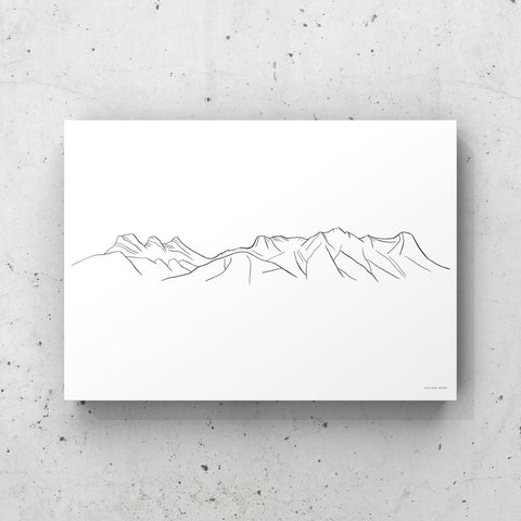 Canmore Mountain Range Print