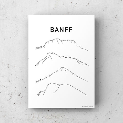 Banff's 4 Peaks Mountain Range Print