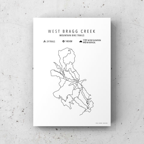 West Bragg Creek Mountain Bike Map