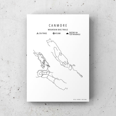 Canmore Alberta Mountain Bike Map