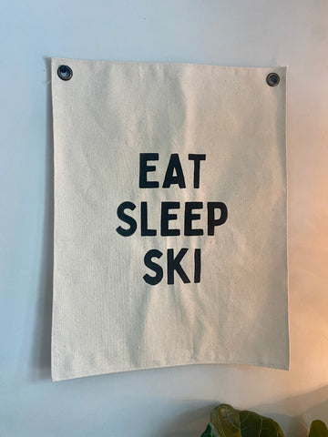 Eat Sleep Ski Wall Tapestry