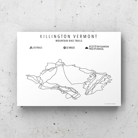 Killington Vermont Bike Resort Trail Map