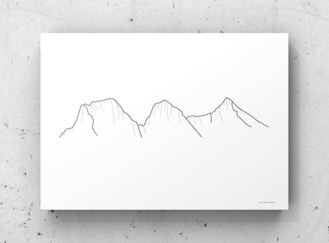 Three Sisters Mountain Digital Print
