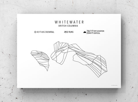 Whitewater Ski Resort Map